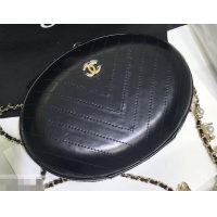 Hot Style Evening Bag with Pearl Chain AS0204 Black 2019