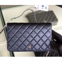 Affordable Price Chanel Pearl CC Logo Wallet On Chain WOC Bag 6003013 Blue