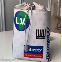 Best Grade Louis Vuitton Monogram White Canvas Chalk Sling Bag M44629 2019