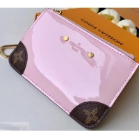 Good Product Louis Vuitton Vernis Miroir Patent Leather Venice Key Pouch Bag M63853 Rose Ballerine Pink 2019