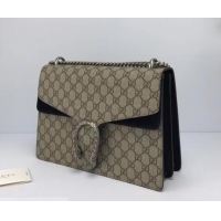Grade Design Gucci GG Supreme Canvas Dionysus Medium Shoulder Bag 403348/400235 Black
