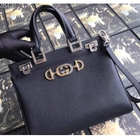 Shop Cheap Gucci Zumi Grainy Leather Small Top Handle Bag 569712 Black 2019