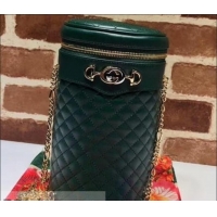Top Quality Gucci Interlocking G Horsebit Quilted Leather Belt Bag 572298 Green 2019 