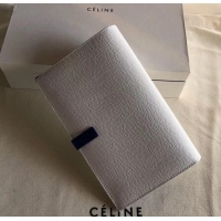 New Design Celine Bicolour Large Strap Multifunction Wallet 608011 White/Blue