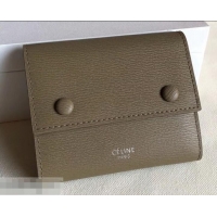 Perfect Celine Epi Small Flap Folded Multifunction Wallet 600913 Coffee