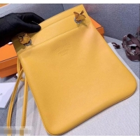 Sumptuous Hermes Aline Mini Bag in Swift Calfskin 601038 Yellow