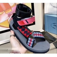 Wholesale Prada Multicolor Embroidered Flat Sandals P94801 2019