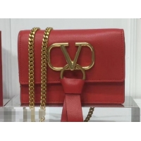 Good Quality Valentino VRing Chain Shoulder Bag 601466 Red 