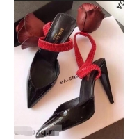 Good Quality Saint Laurent Point Heel With Flower Y83009 Red