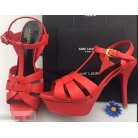 Top Grade Saint Laurent Tribute Sandals In Smooth Leather Y96451 Red