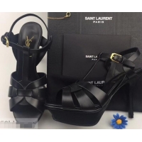Lowest Cost Saint Laurent Tribute Sandals In Smooth Leather Y96451 Black