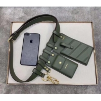 Trendy Design Fendi Multi-accessory Leather Belt Bag 931055 Green 2019