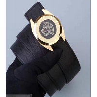 Pretty Style Versace Calfskin Leather Watch Style Round Buckle Belt(99-722109)
