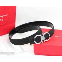 Stylish Ferragamo 3cm width Women Adjustable and Reversible Belt in calfskin 602332