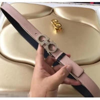Hot Style Ferragamo Saffiano Calf Leather Belt 25mm Width 602342 Pink