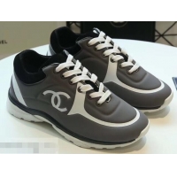 Traditional Discount Chanel Lycra Sneakers G34765 Gray 2019