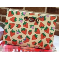 Best Price Gucci Zumi Grainy Leather Pouch Clutch Bag 570728 Strawberry 2019