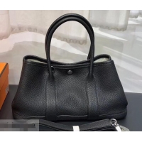 Most Popular Hermes Mini Garden Party Bag in original togo leather 630113 Black
