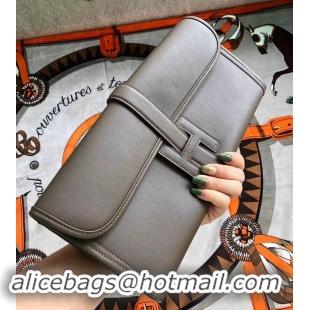 Classic Hot Hermes Jige Elan 29 Swift Clutch Bag H945111 Elephant Grey