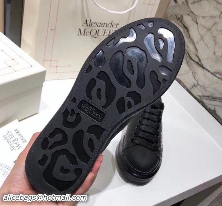 Well Crafted Alexander McQueen Oversized Open-back Sneakers A716012 Fashion Print Black 2019