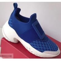 Best Quality Roger Vivier Viv' Run Sneakers R9701 Blue 2019
