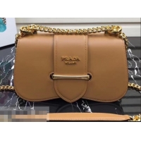 Luxury Cheap Sidonie Leather Shoulder Bag 1BD184 Cognac 2019