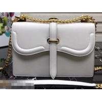 Durable Faux Prada Belle Leather Shoulder Bag 1BD188 White 2019