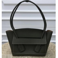 Low Price Bottega Veneta Arco 33 Bag in Grainy Calfskin Top Handle Bag 170202 Dark Green 2019