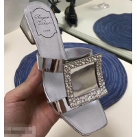 Refined Cheap Roger Vivier Metal Buckle Bikiviv' Heel Sandals R9505 Silver