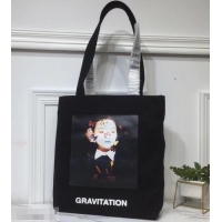 Fashion Valentino Canvas Shopper Tote Bag Gravitation Print in Collaboration with Izumi Miyazaki 181621 2019