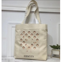 Luxury Valentino Canvas Shopper Tote Bag Identity Print in Collaboration with Izumi Miyazaki 181625 2019