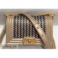 Sophisticated Chanel Metallic Boy Small Flap Bag A945014 Gold/Black