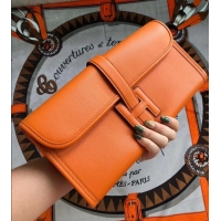 Grade Hermes Jige Elan 29 Swift Clutch Bag H945111 orange