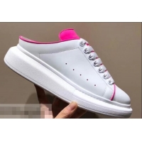 Crafted Alexander McQueen Oversized Open-back Sneakers A716012 White/Rouge 2019