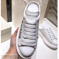 Good Quality Alexander McQueen Oversized Open-back Sneakers A716012 Fashion Print White 2019