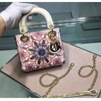 Inexpensive MINI LADY DIOR EMBROIDERED BAG M0598CRMH-4