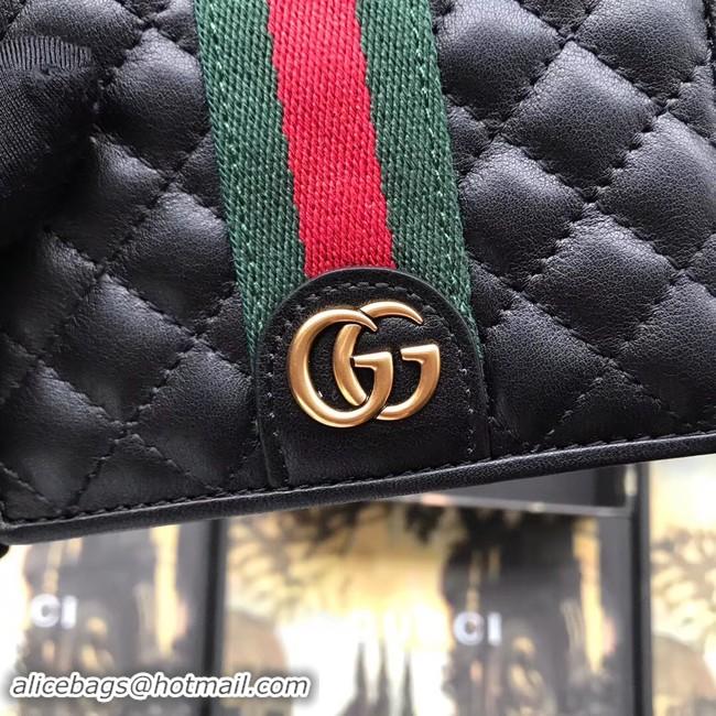 Grade Design Gucci Leather card case with Double G 536453 black