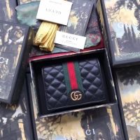 Grade Design Gucci Leather card case with Double G 536453 black