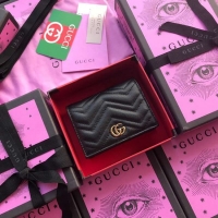 Promotional Gucci GG Marmont card case 466492 black
