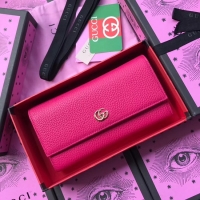 Sophisticated Gucci GG Marmont leather wallet 456116 rose