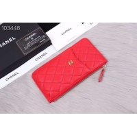 Best Grade Chanel classic pouch Grained Calfskin& silver-Tone Metal A84402 red
