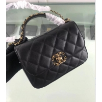 Top Quality Charming Chanel Top Handle Bag Mini A802711 Black