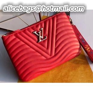 Fashion Louis Vuitton New Wave Zip Pochette Bag M67500 Red 2019