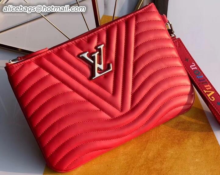 Fashion Louis Vuitton New Wave Zip Pochette Bag M67500 Red 2019