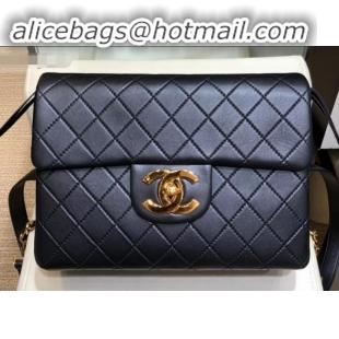 AAAAA Chanel Vintage Flap Backpack Bag CH090307 Black 2019