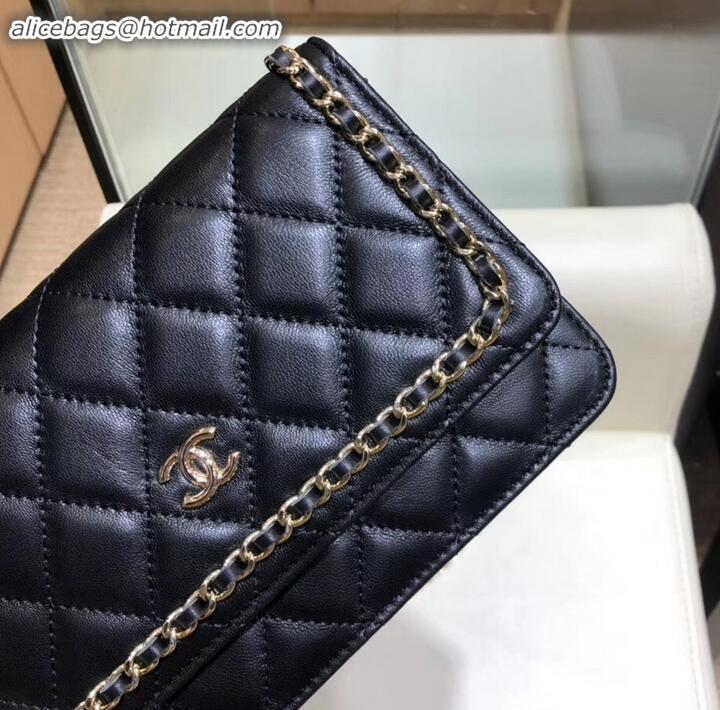 Fashion Chanel Running Chain Wallet on Chain WOC Bag AP0674 Black 2019 