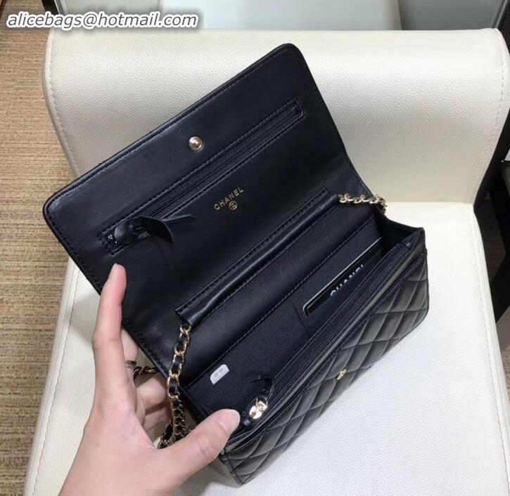 Fashion Chanel Running Chain Wallet on Chain WOC Bag AP0674 Black 2019 