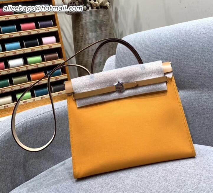 Pretty Style Hermes Herbag Zip 31 Bag in Original Quality Khaki/Turmeric Yellow H091410