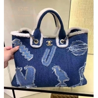 Grade Quality Chanel cotton/shearling shopping Bag AS0759 2019