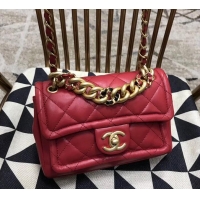 Discount Chanel Lambskin Flap Small Bag AS0936 Red 2019